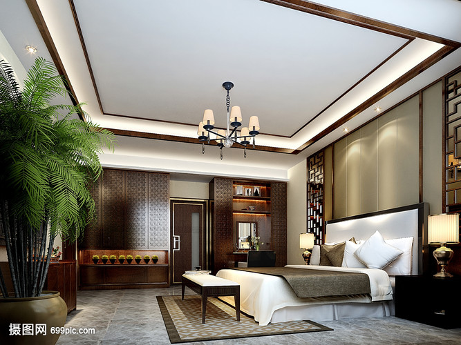 中式古典風(fēng)格臥室室內(nèi)裝修效果圖與裝飾指南